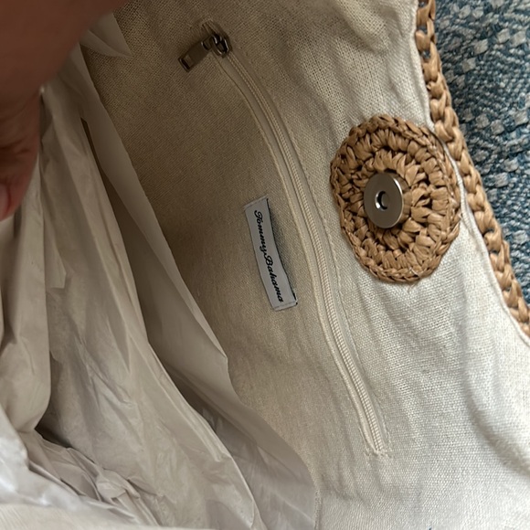 Tommy Bahama Natural Woven Straw Tote with Tassel - Picture 5 of 6
